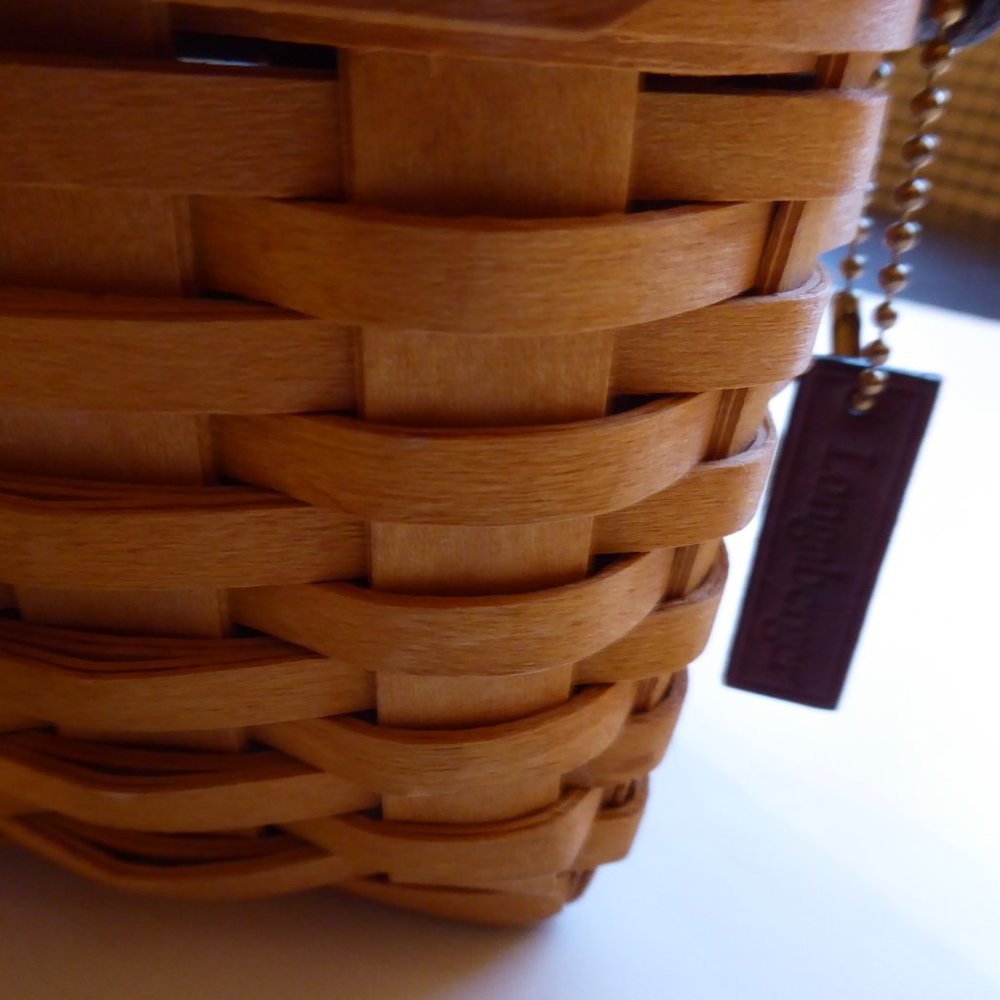 Longaberger Homecoming Bee Station 2000 Kiddie Basket Purse Leather Strap Stamp - Picture 12 of 16